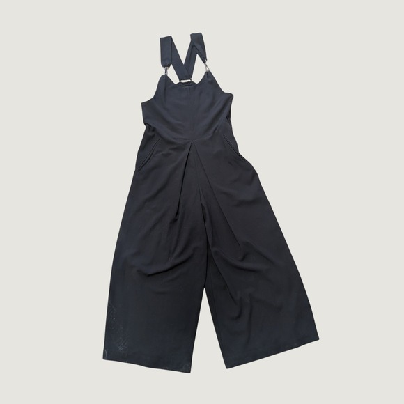 Bitte Kai Rand Pants - Bitte Kai Rand Wide Leg Bib Whimsigoth Utility Jumpsuit Silver Hardware Black XS